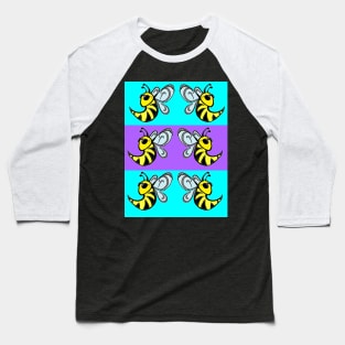 bee,bees,bumblebee,graffiti by LowEndGraphics Baseball T-Shirt